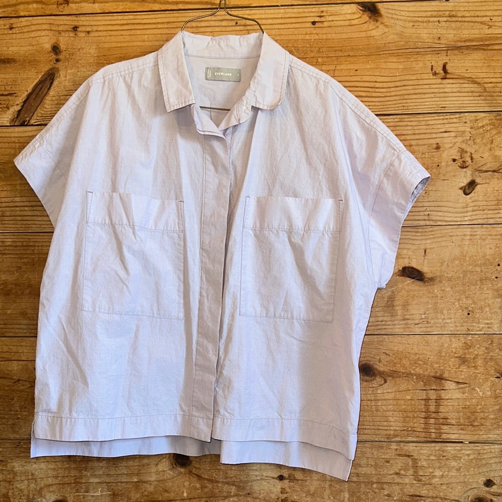 Everlane Poplin Short-Sleeve Box Shirt